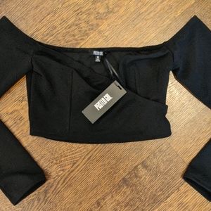 Dolls Kill Poster Girl Black Crop Top Medium